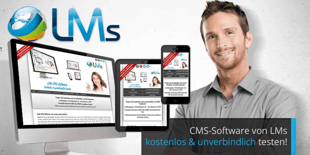 LMs-CMS Software-Systeme + Webapps - Testen Sie völlig kostenlos und unverbindlich unsere CMS Systeme und Webapps, u.a. Landingpages, Verkaufspages, Weblexikon, Bannerverwaltung etc. - LMs-CMS Software - Mehr drin als drauf steht!